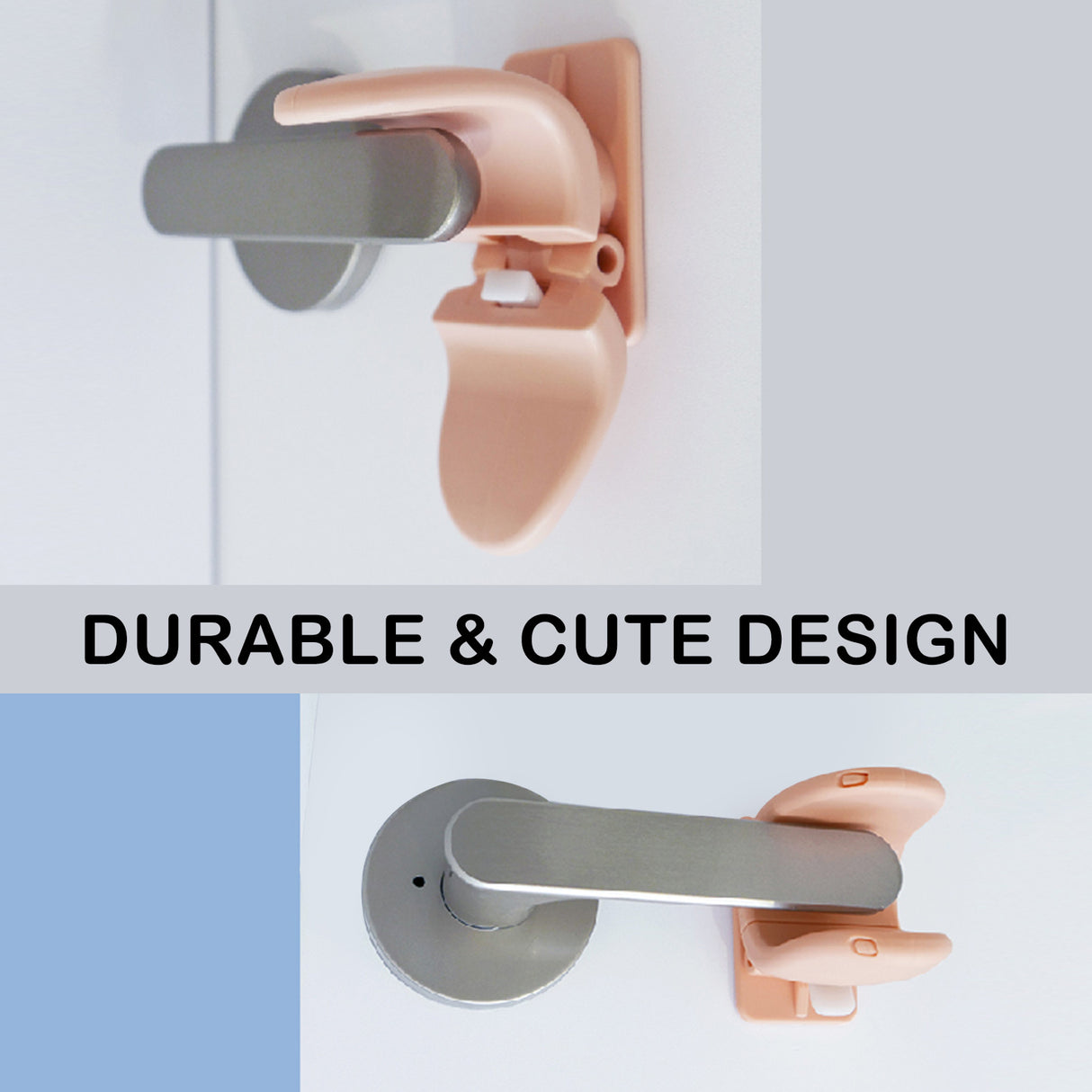 4X Door Lever Handle Lock - PINK