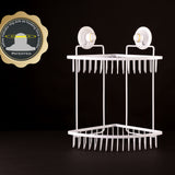 Double Corner Shelf - WHITE - Top-Down View