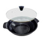 KOMAN 28cm Two Hands Wok + Glass Lid - BLACK