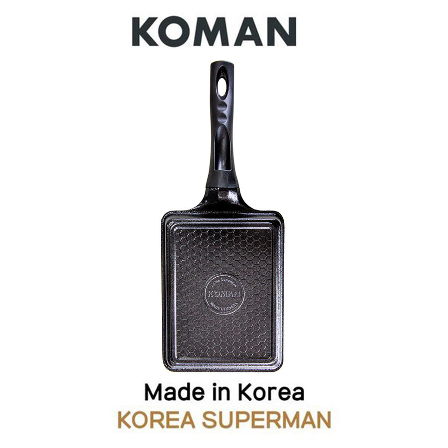 KOMAN 19x14cm Square Frying Pan - Black