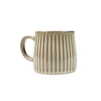 High-Fired Ceramic Stoneware Ribbed Mug 460ml - EARTHY BROWN