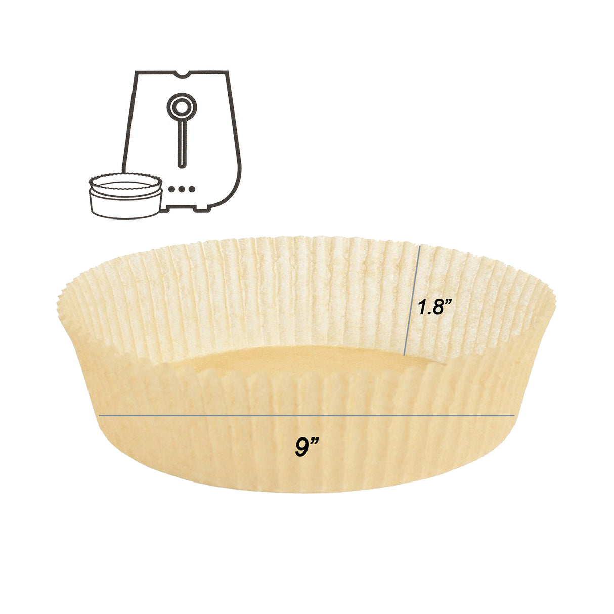 Airfryer Nordic Parchment Baking Paper 100 pcs
