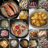 Airfryer Nordic Parchment Baking Paper 50 pcs - Top-Down View