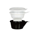 60 Pack Dalat Heating Lunch Box Container 23cm Round + Heating Bag - Low Angle
