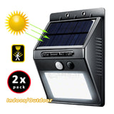 4X Solar Sensor LED Light - Top-Down View