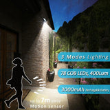 2X Sansai Solar Power LED Sensor Light - Rear View