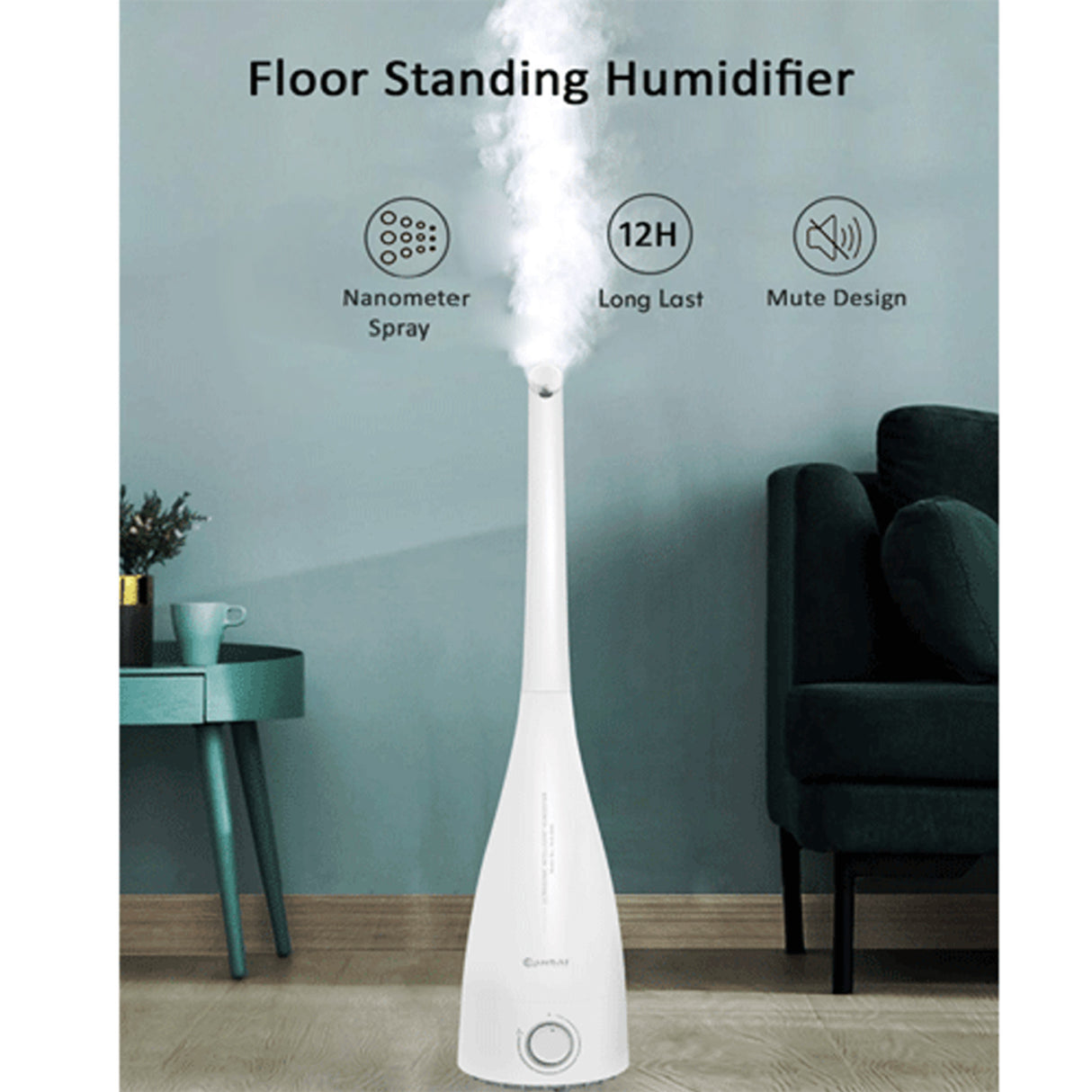 2X SANSAI Ultrasonic Air Humidifier 3.3L WHITE