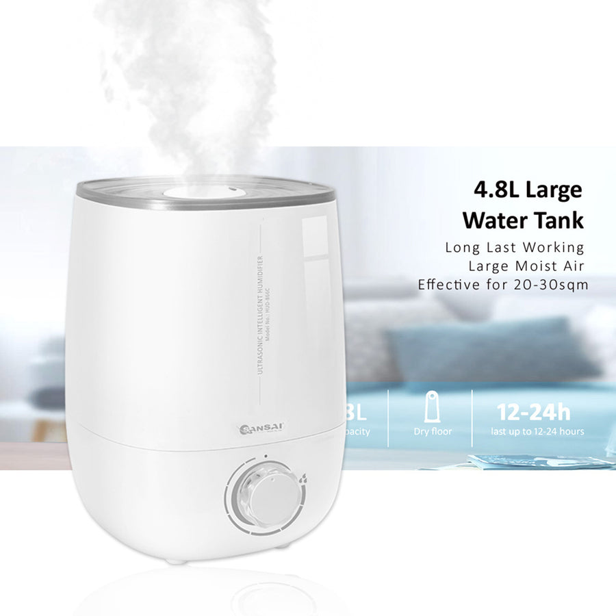 2X SANSAI Ultrasonic Humidifier 4.8L WHITE
