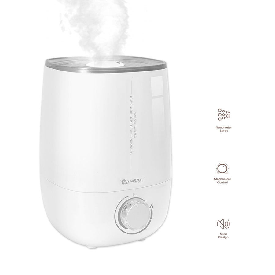 2X SANSAI Ultrasonic Humidifier 4.8L WHITE