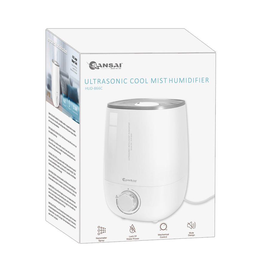 SANSAI Ultrasonic Humidifier 4.8L WHITE