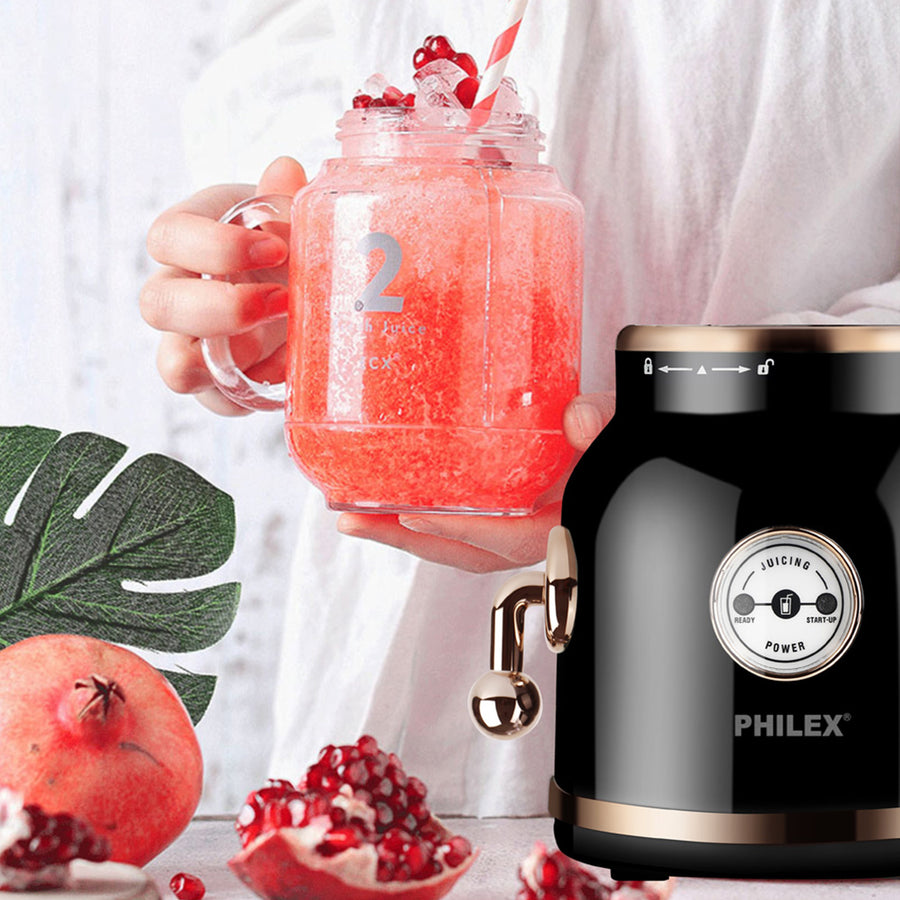 PHILEX Electric Blender Retro 600ml BLACK