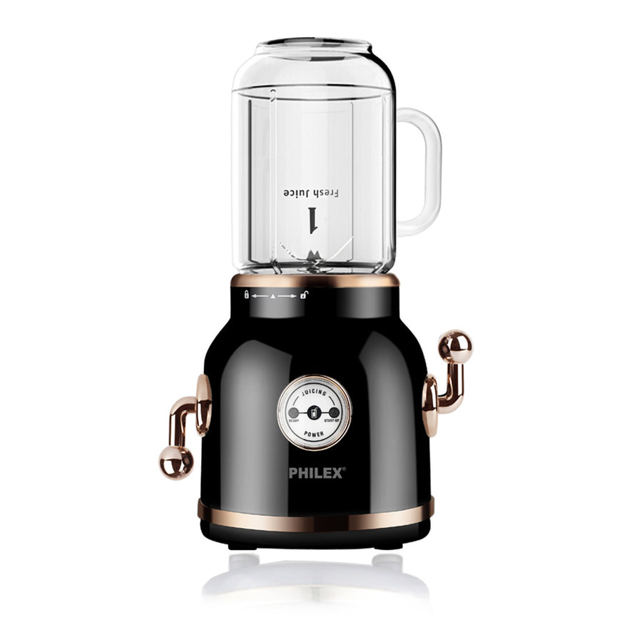 PHILEX Electric Blender Retro 600ml BLACK
