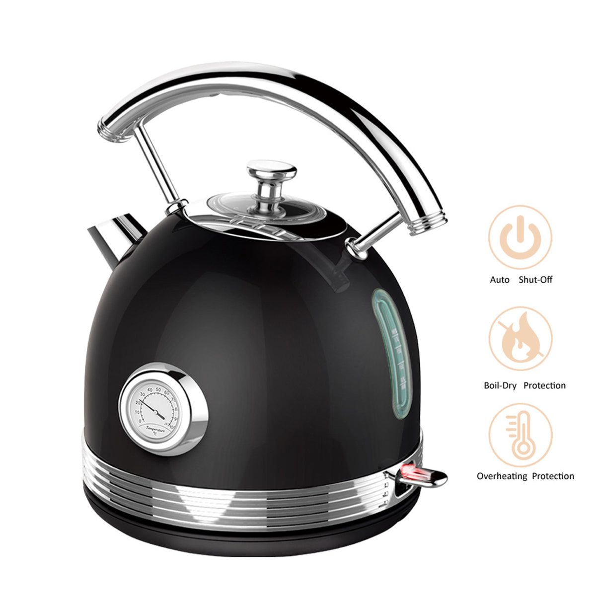 PHILEX Electric Kettle 1.7L BLACK