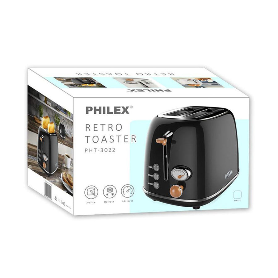 PHILEX 2 Slice Toaster BLACK