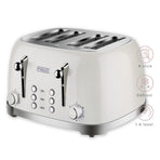 PHILEX 4 Slice Toaster OFF-WHITE / IVORY