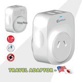 Sansai Travel Adaptor 2 X USB - Japan - Low Angle