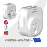 Sansai Travel Adaptor 2 X USB - Europe - Close-Up Angle