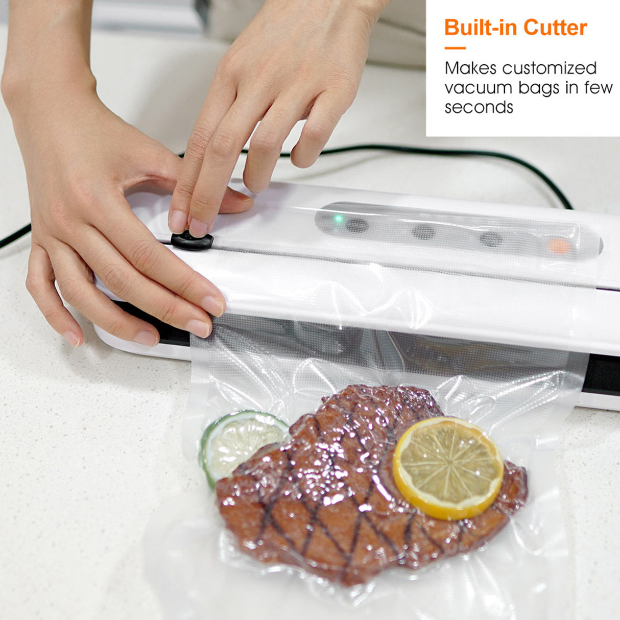 SANSAI 110W Vacuum Food Sealer WHITE