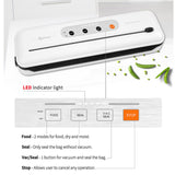 SANSAI 110W Vacuum Food Sealer WHITE - 45-Degree Angle