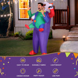 Inflatable Clown Costume Adult Suit Blow Up Party Fancy Dress Halloween Cosplay - Top-Down View