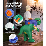 Inflatable Dinosaur Costume Adult Suit Blow Up Party Fancy Dress Halloween Cosplay - Close-Up Angle