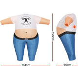 Inflatable Samson Costume Adult Suit Blow Up Party Fancy Dress Halloween Cosplay - Front View
