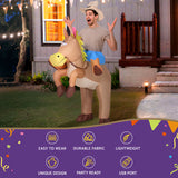 Inflatable Cowboy Costume Adult Suit Blow Up Party Fancy Dress Halloween Cosplay - Top-Down View