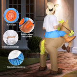 Inflatable Cowboy Costume Adult Suit Blow Up Party Fancy Dress Halloween Cosplay - 45-Degree Angle