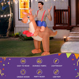 Inflatable Kangaroo Costume Adult Suit Blow Up Party Fancy Dress Halloween Cosplay - Top-Down View