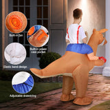 Inflatable Kangaroo Costume Adult Suit Blow Up Party Fancy Dress Halloween Cosplay - 45-Degree Angle