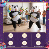 Inflatable Costume Panda Suit Fancy Dress Adult Party Outfit Black One Size - Top-Down View