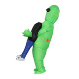Inflatable Green Alien Costume Adult Suit Blow Up Party Fancy Dress Halloween Cosplay - Top-Down View