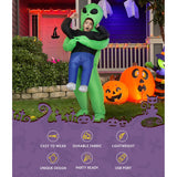 Inflatable Green Alien Costume Adult Suit Blow Up Party Fancy Dress Halloween Cosplay - 45-Degree Angle