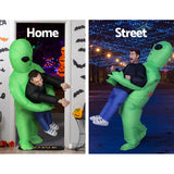 Inflatable Green Alien Costume Adult Suit Blow Up Party Fancy Dress Halloween Cosplay - Rear View
