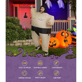 Inflatable Sumo Costume Adult Suit Blow Up Party Fancy Dress Halloween Cosplay - 45-Degree Angle
