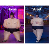 Inflatable Sumo Costume Adult Suit Blow Up Party Fancy Dress Halloween Cosplay - Rear View