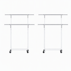 Artiss 2X Clothes Rack Double Rod Airer Rail Coat Stand Adjustable Hanger