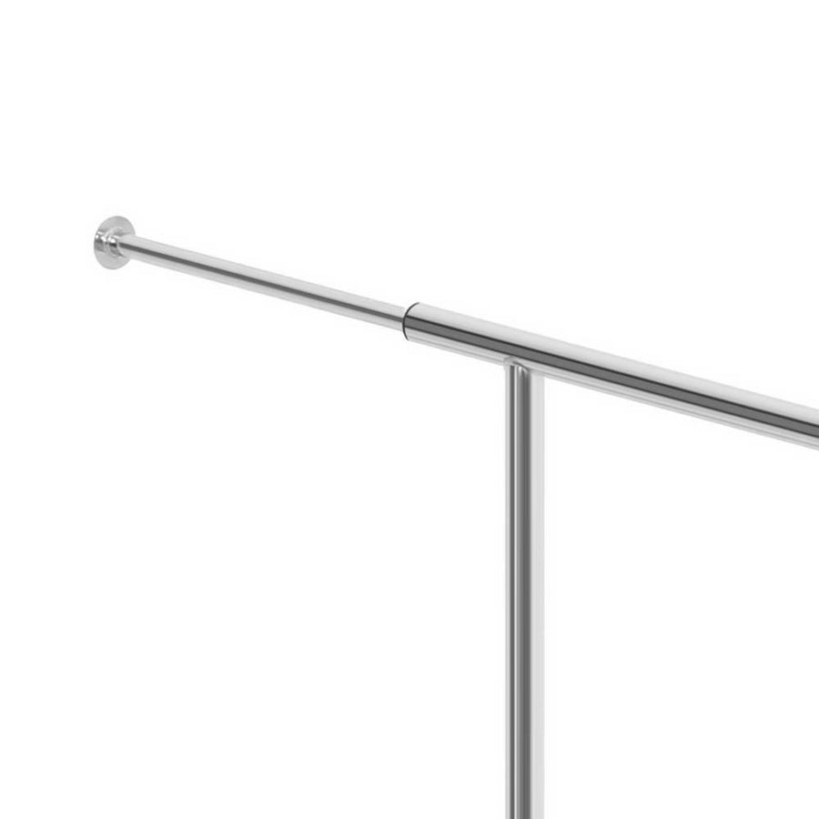 Artiss adjustable clothes rack on wheels, chrome metal, anti-slip stoppers