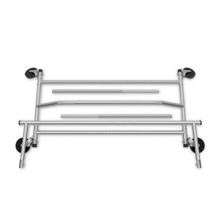 Artiss adjustable clothes rack on wheels, chrome metal, image 6