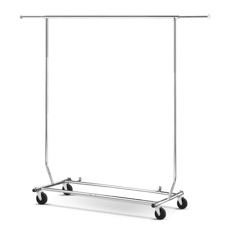 Artiss adjustable clothes rack on wheels, chrome metal, image 8