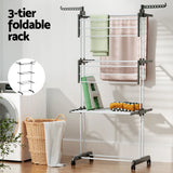Artiss Clothes Airer Drying Rack 173cm Coat Hanger Foldable - Top-Down View
