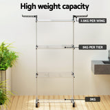 Artiss Clothes Airer Drying Rack 173cm Coat Hanger Foldable - 45-Degree Angle