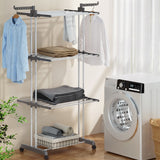Artiss Clothes Airer Drying Rack 173cm Coat Hanger Foldable - Close-Up Angle