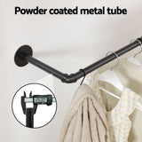 Artiss Clothes Rack Garment Rail Metal Industrial Pipe Wall Mounted 2 Pack - Top-Down View