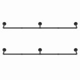 Artiss Clothes Rack Garment Rail Metal Industrial Pipe Wall Mounted 2 Pack - Rear View