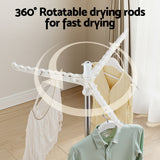 Artiss Clothes Rack Airer Rotatable Hanger Foldable 163cm - Top-Down View