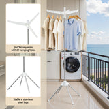 Artiss Clothes Rack Airer Rotatable Hanger Foldable 163cm - Rear View
