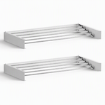 Artiss Set of 2 Clothes Rack Wall Mounted Airer Foldable White