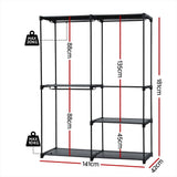 Artiss Wardrobe Clothes Rack Closet 181cm - Side View