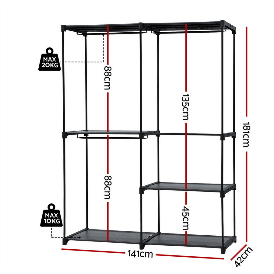 Artiss Wardrobe Clothes Rack Closet 181cm, image 3